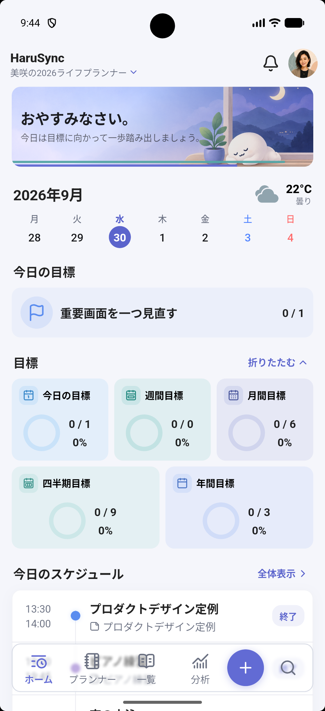 HaruSync — ダッシュボード